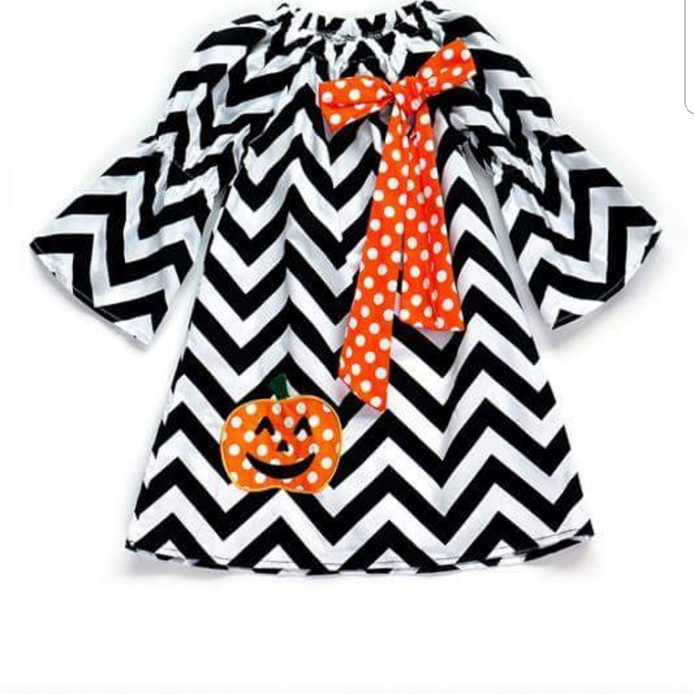 Girls Chevron Halloween Dress